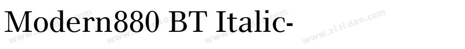 Modern880 BT Italic字体转换